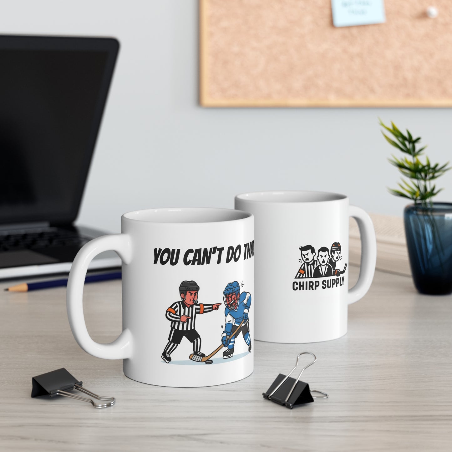Hockey Mug – “You Can’t Do That!” Referee Cartoon 11oz Coffee Cup